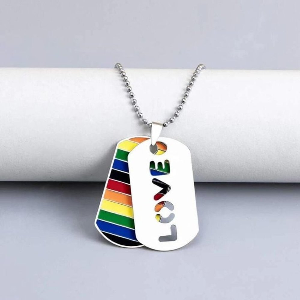 New Pride Rainbow Striped necklace
